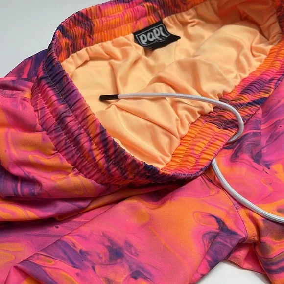 Papi Vibrant Orange and Purple Swim Trunks/ S-XL - Picture 11 of 11